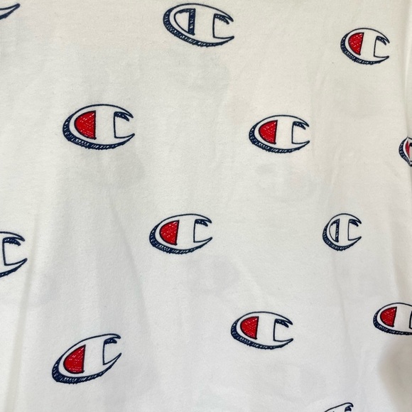 Champions Heritage 3XL All Over C Logo Print White Tee Shirt - Picture 4 of 5